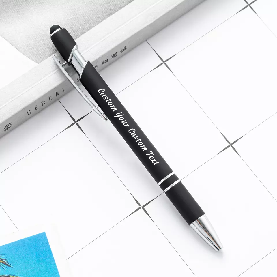 Black Metal Soft Touch Pens