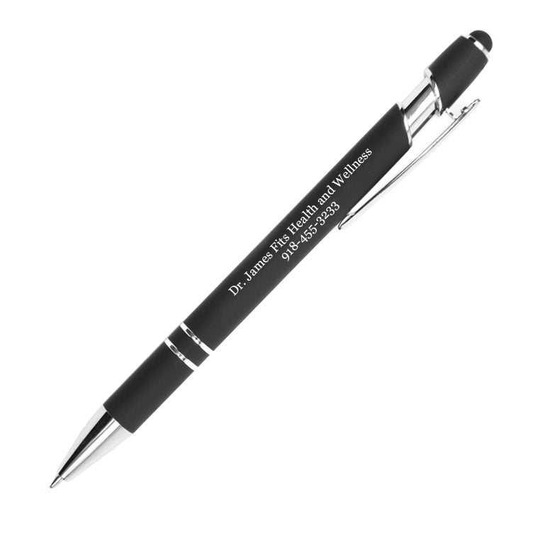 Black Metal Soft Touch Pens