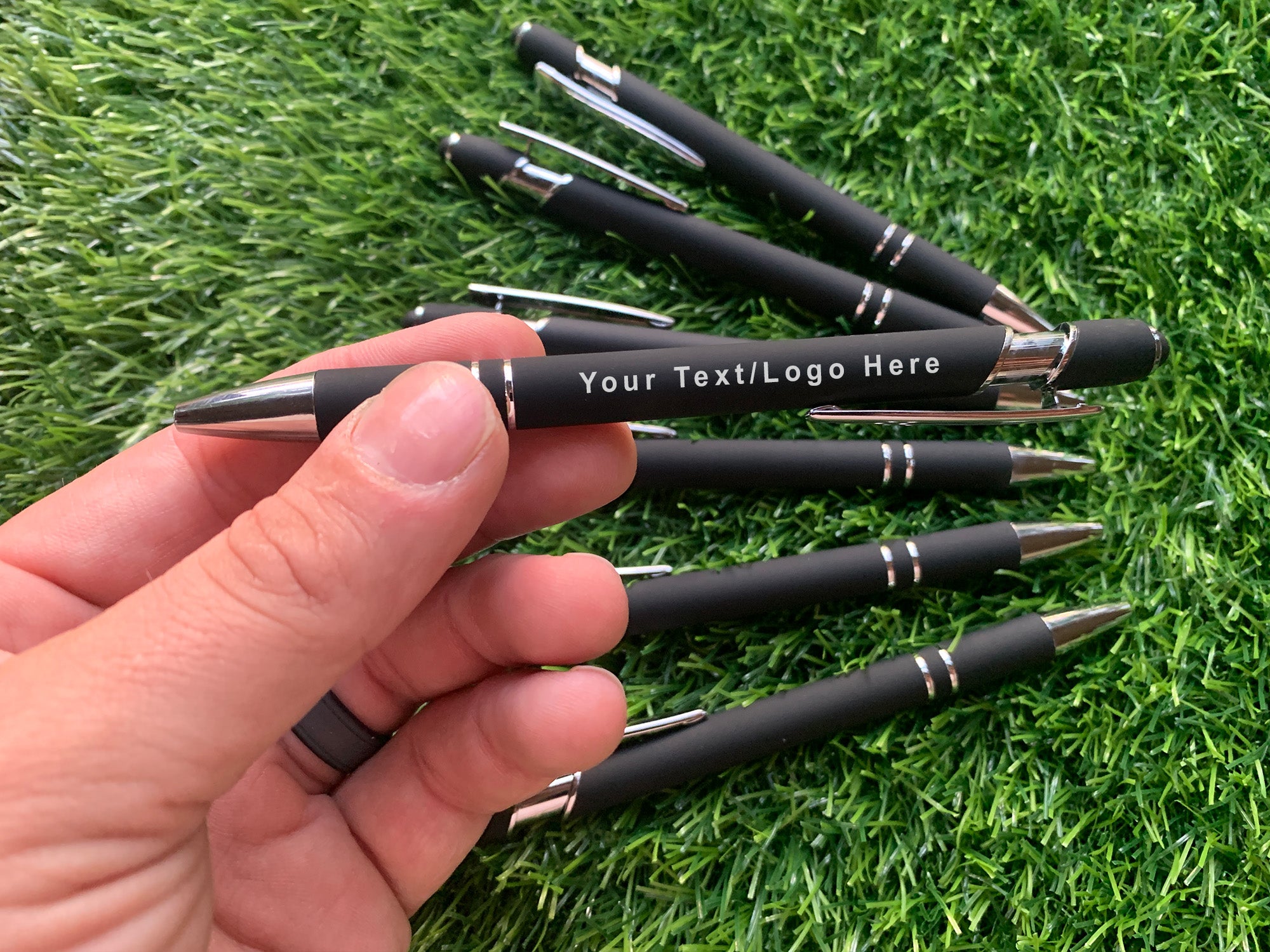 Black Metal Soft Touch Pens