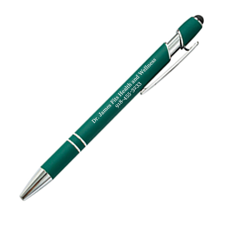 Dark Green Metal Soft Touch Pens