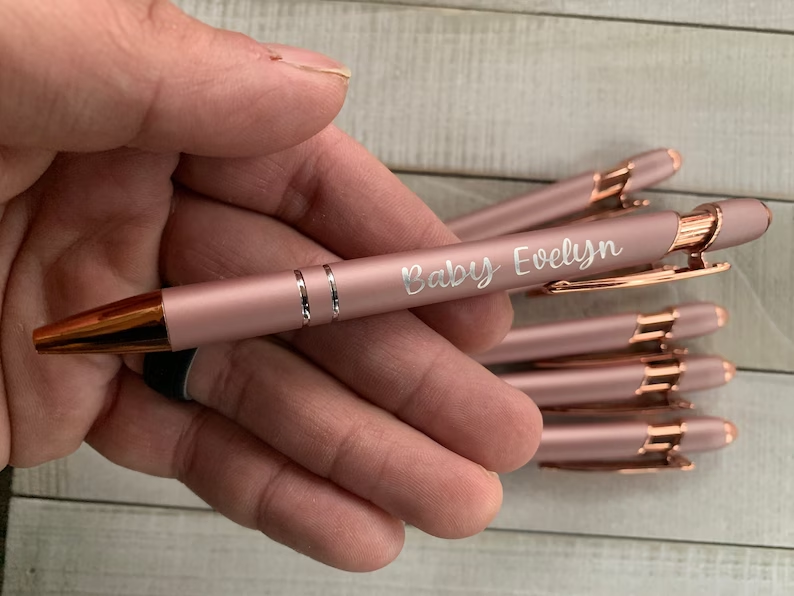 Rose Gold Metal Soft Touch Pens