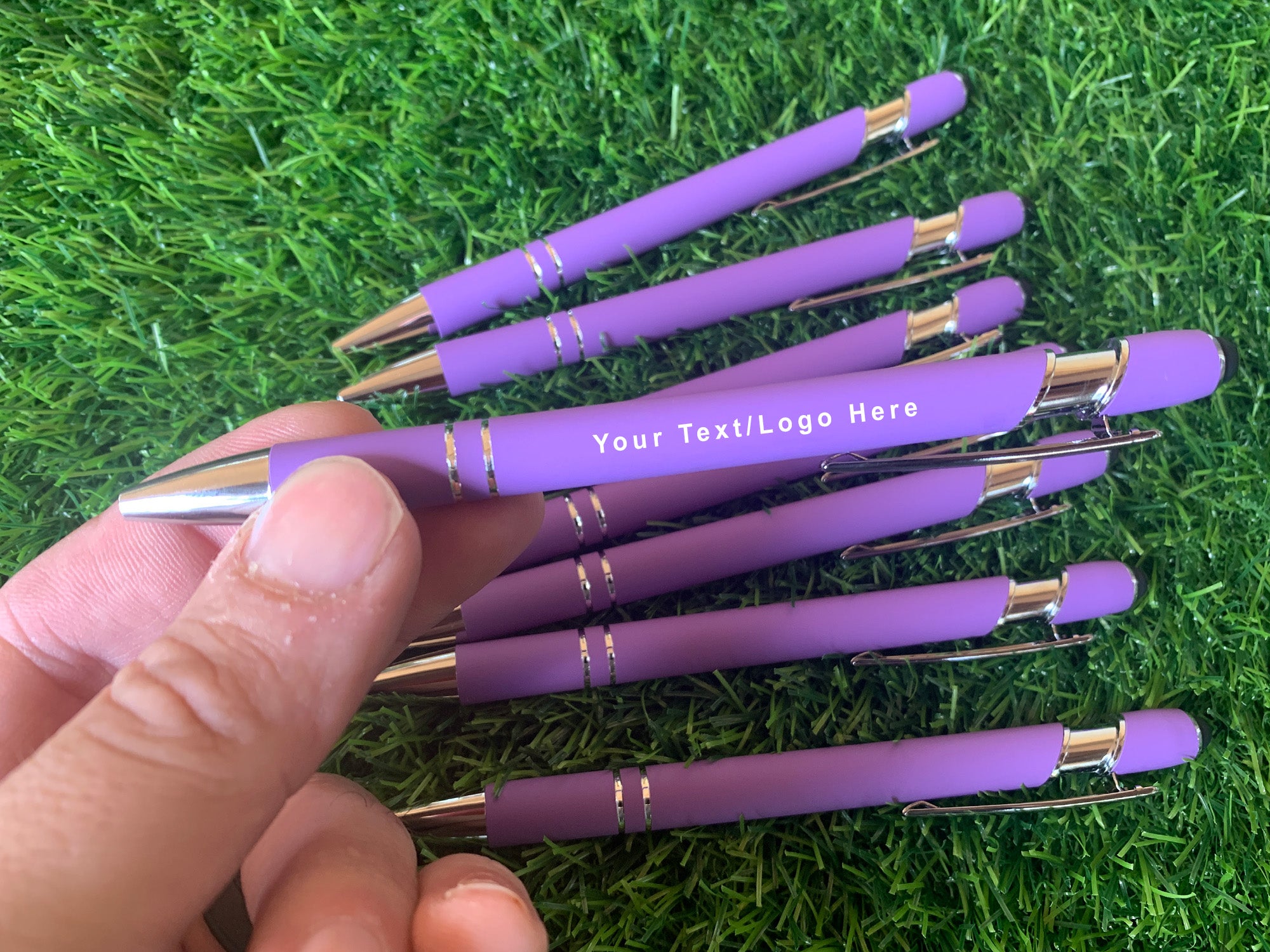 Violet Metal Soft Touch Pens