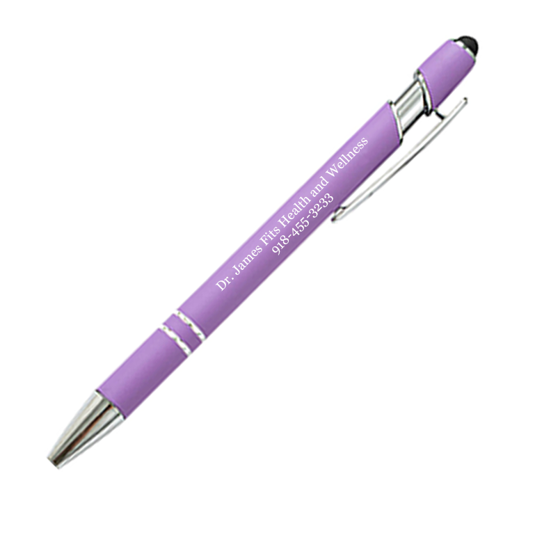 Violet Metal Soft Touch Pens