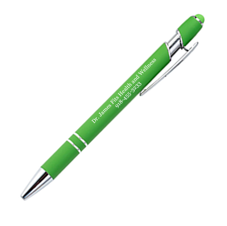 Light Green Metal Soft Touch Pens