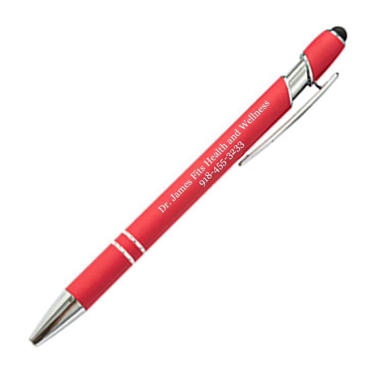 Red Metal Soft Touch Pens
