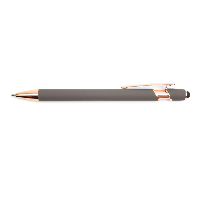 Rose Gold Gray Metal Soft Touch Pens